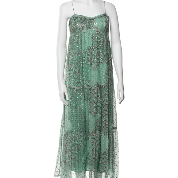 EUC Ba&sh sea foam green Odette maxi dress - Picture 4 of 11